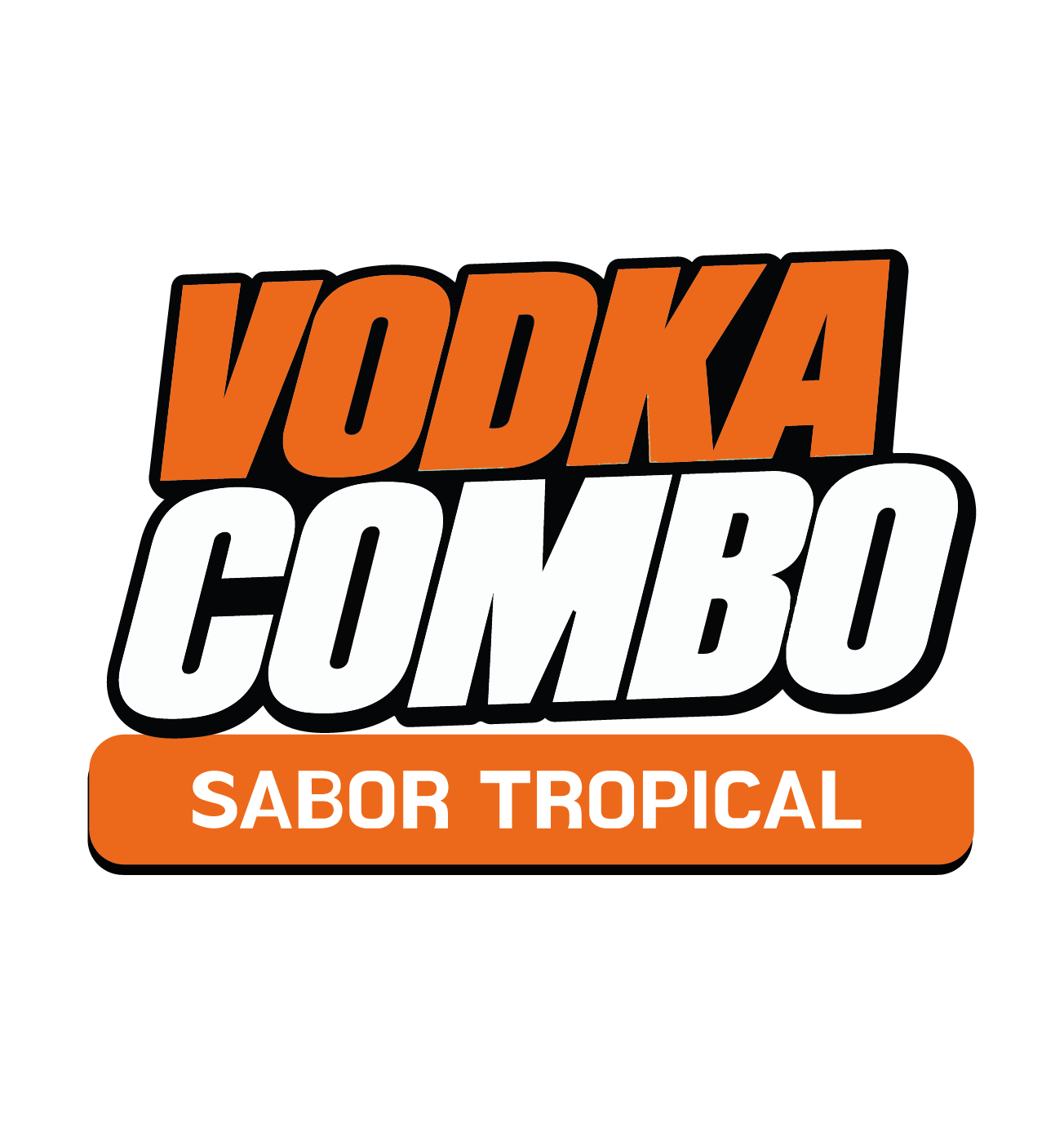 Logotipo Vodka Combo Sabor Tropical
